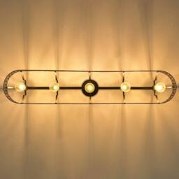 Garwarm 5 - Light 110cm Farmhouse Metal Dimmable Flush Mount in Black - thumbnail 8