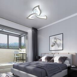 COMELY LED Ceiling Lights, 36W Acrylic Silver Flower Ceiling Lights, 6500K - thumbnail 4