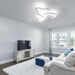 COMELY LED Ceiling Lights, 36W Acrylic Silver Flower Ceiling Lights, 6500K - thumbnail 2