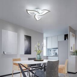 COMELY LED Ceiling Lights, 36W Acrylic Silver Flower Ceiling Lights, 6500K - thumbnail 5