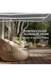 "Living and Home Window & Door Awning Canopy - UV & Weather Resistant 79""x59"" High-Quality Polyester Fabric w/ Aluminium Brackets for Porch, Patio" - thumbnail 5