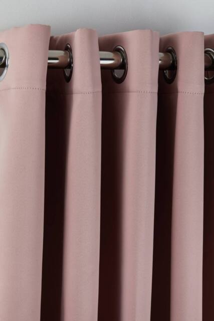 New Edge Blinds Essential Woven Thermal Blackout Eyelet Curtains in Pink - Size: 168 cm width x 137 cm drop - image 1