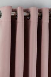 New Edge Blinds Essential Woven Thermal Blackout Eyelet Curtains in Pink - Size: 168 cm width x 137 cm drop - thumbnail 1