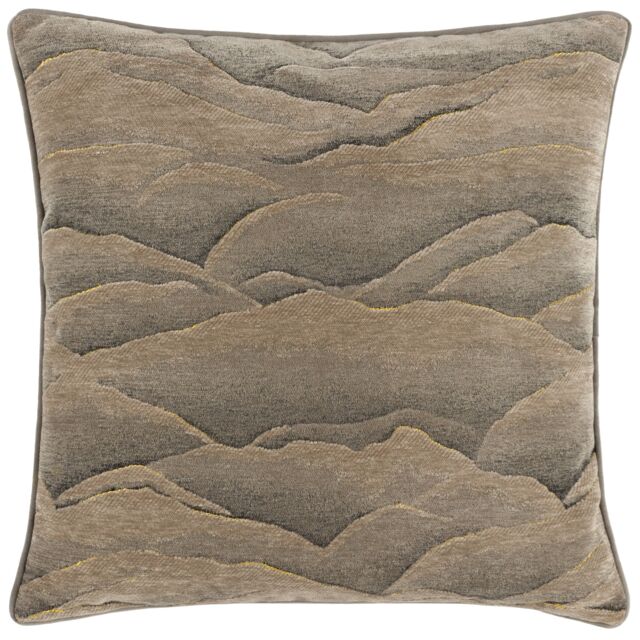 Paoletti Stratus Chenille Jacquard Cushion in Taupe - Size: 45 cm x 45 cm - image 1