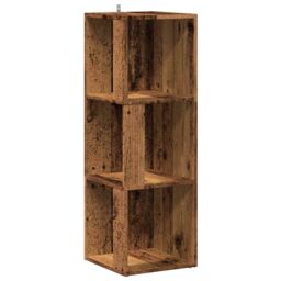 Berkfield Home Corner Cabinet Old Wood 33x33x100 cm Engineered Wood in Brown - Size: 33 x 33 x 100 cm - thumbnail 2