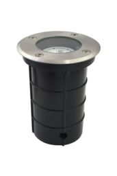 CGC Lighting Meadow Round Large Single Stainless Steel Inground Or Decking Lights in Metallic Silver - thumbnail 5