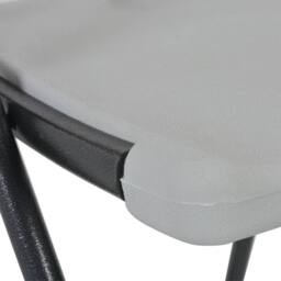 Berkfield Home Folding Bar Chairs 2 pcs HDPE & Steel White - thumbnail 7