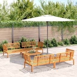 Berkfield Home Beautiful 5 Piece Garden Pallet Sofa Set Solid Wood Acacia in Brown - thumbnail 2