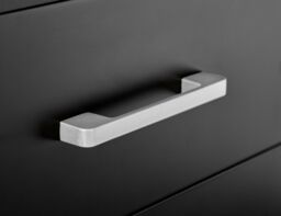 FurnitureboxUK Taylor Painted Wooden Bedside Table With 1 Drawer Plus Shelf & Silver Handles in Black - thumbnail 4
