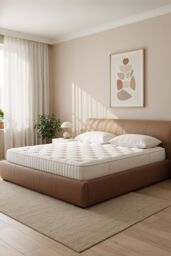 Living and Home Ergonomic Quilted Pocket Spring Mattress for Pressure Relief in White - Size: King - thumbnail 7
