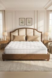 Living and Home Ergonomic Quilted Pocket Spring Mattress for Pressure Relief in White - Size: King - thumbnail 2