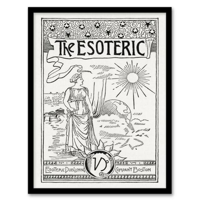 Artery8 Hiram Erastus Butler Framed Wall Art Print The Esoteric Journal Cover in White - Size: A4 - image 1