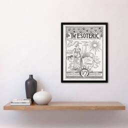 Artery8 Hiram Erastus Butler Framed Wall Art Print The Esoteric Journal Cover in White - Size: A4 - thumbnail 2