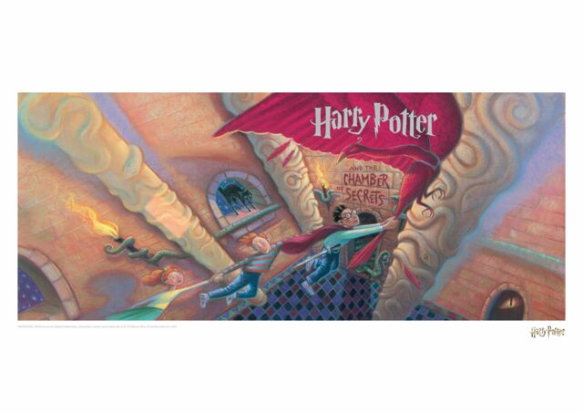 Harry Potter The Chamber of Secrets Book Cover Artwork Limited Edition Art Print - Size: A3 - image 1