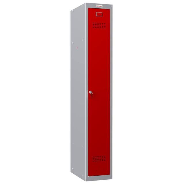 Phoenix Safe Company Personal Locker Grey Body/Red Door with Key Lock, PL1130GRK, 242L - Size: 180 cm x 100 cm - image 1