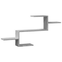 Berkfield Home Wall Shelf Grey Sonoma 104x15x49 cm Engineered Wood - Size: 104 x 15 x 49 cm - thumbnail 2