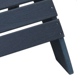 Berkfield Home Adirondack Chair with Footrest Navy Blue HDPE - thumbnail 7