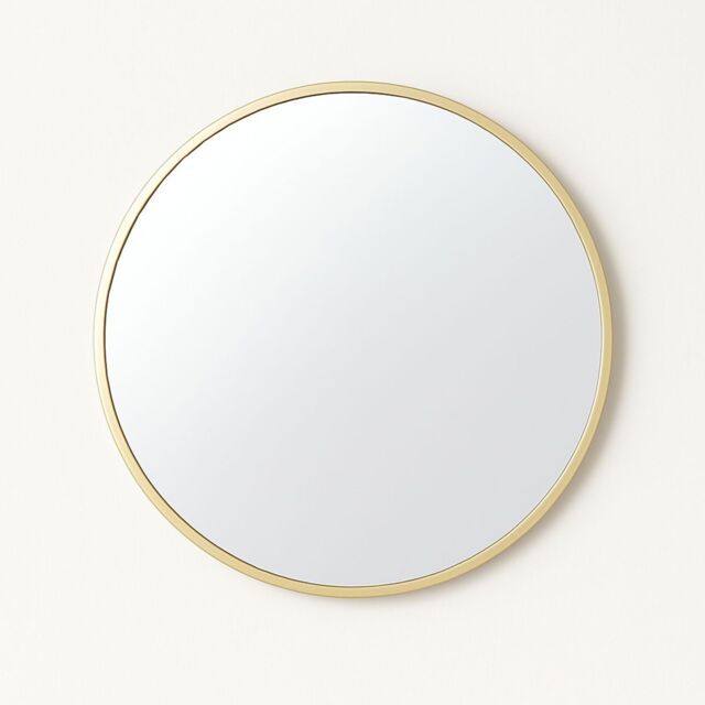 Melody Maison Round Gold Wall Mirror - 50cm X 50cm - Size: 50 cm X 50 cm - image 1
