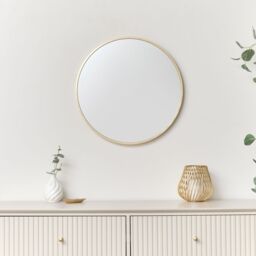 Melody Maison Round Gold Wall Mirror - 50cm X 50cm - Size: 50 cm X 50 cm - thumbnail 3