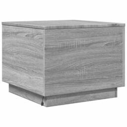 Berkfield Home Coffee Table with LED Lights Grey Sonoma 50x50x40 cm - Size: 50 x 50 x 40 cm - thumbnail 9