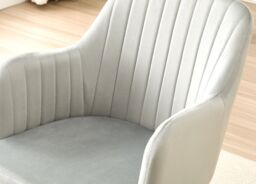 Outdoor Living Charlotte Velvet Comfort Dining Chairs - Grey - Set of 2 - thumbnail 2