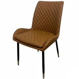 IH Design Leather Steel Legs Dining Chairs (Set of 2) - Tan - thumbnail 8
