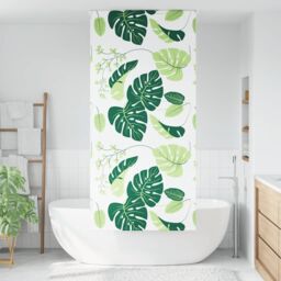 Berkfield Home Shower Roller Blind 110x240 cm Fabric Width 106 cm in Green - thumbnail 2
