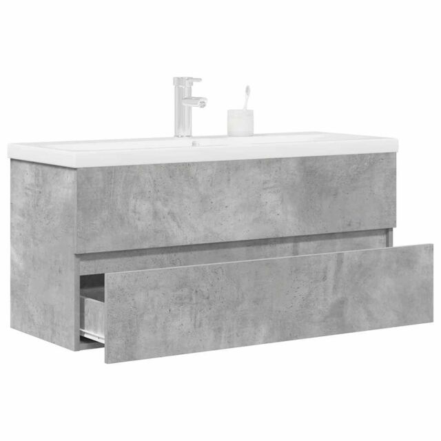 Berkfield Home 2 Piece Bathroom Furniture Set Concrete Grey Engineered Wood - image 1