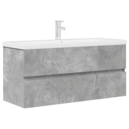 Berkfield Home 2 Piece Bathroom Furniture Set Concrete Grey Engineered Wood - thumbnail 2
