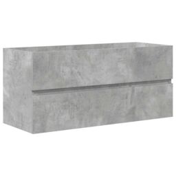Berkfield Home 2 Piece Bathroom Furniture Set Concrete Grey Engineered Wood - thumbnail 5