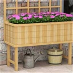 Nordara Wood Raised Planter in Brown - Size: 1kg - thumbnail 5