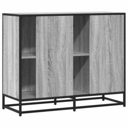 Berkfield Home Sideboard Grey Sonoma 92x35x76 cm Engineered Wood - Size: 92 x 35 x 76 cm - thumbnail 6
