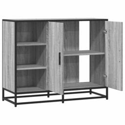 Berkfield Home Sideboard Grey Sonoma 92x35x76 cm Engineered Wood - Size: 92 x 35 x 76 cm - thumbnail 7