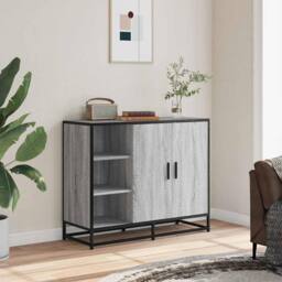 Berkfield Home Sideboard Grey Sonoma 92x35x76 cm Engineered Wood - Size: 92 x 35 x 76 cm - thumbnail 1