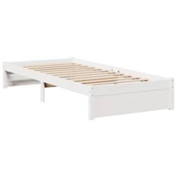 Berkfield Home Bookcase Bed without Mattress White 90x200cm Solid Wood Pine - Size: 90x200 cm - thumbnail 5