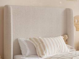 Flair Alma Single Winged Headboard Bed in Beige - thumbnail 3
