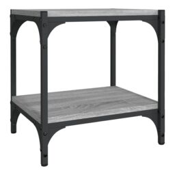 Berkfield Home TV Cabinet Grey Sonoma 40x33x41 cm Engineered Wood & Steel - Size: 40 x 33 x 41 cm - thumbnail 2