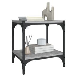 Berkfield Home TV Cabinet Grey Sonoma 40x33x41 cm Engineered Wood & Steel - Size: 40 x 33 x 41 cm - thumbnail 4
