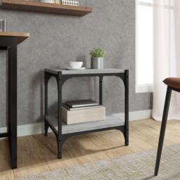 Berkfield Home TV Cabinet Grey Sonoma 40x33x41 cm Engineered Wood & Steel - Size: 40 x 33 x 41 cm - thumbnail 3