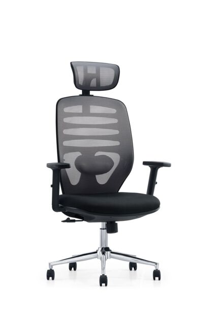 JFY Space-Saving Ergonomic Reclining Office Chair with Flip-Up Armrests in Black - image 1