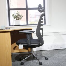 JFY Space-Saving Ergonomic Reclining Office Chair with Flip-Up Armrests in Black - thumbnail 9