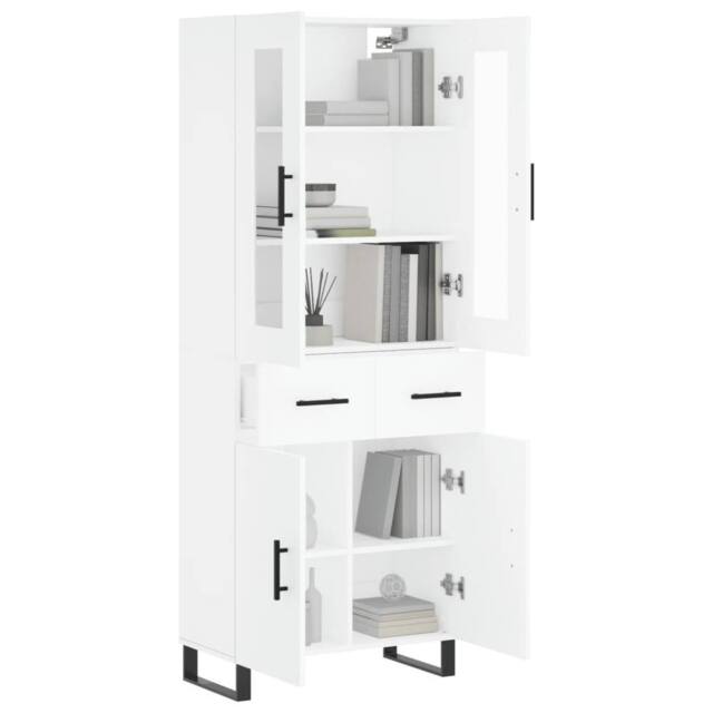 Berkfield Home Highboard White 69.5x34x180 cm Engineered Wood - image 1