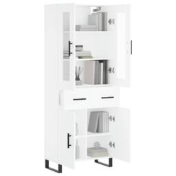 Berkfield Home Highboard White 69.5x34x180 cm Engineered Wood - thumbnail 1