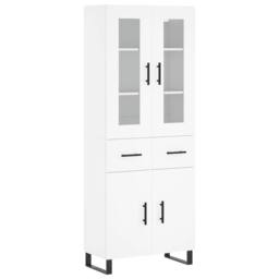 Berkfield Home Highboard White 69.5x34x180 cm Engineered Wood - thumbnail 3