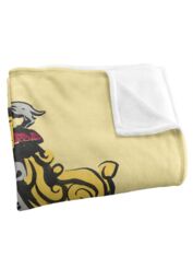 Warner Brothers Harry Potter Drawn Hufflepuff Crest Blanket 152 x 127 cm in White - thumbnail 3