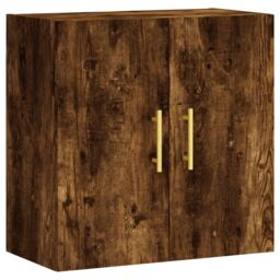 Berkfield Home Wall Cabinet Smoked Oak 60x31x60 cm Engineered Wood in Brown - Size: 60 x 31 x 60 cm - thumbnail 2