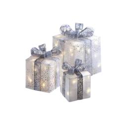 Garden Greatness Set Of 3 LED Wonderland Parcels in White - Size: 1 Pack - thumbnail 3