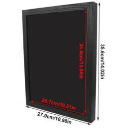 FLAVORA Shirt Display Frame Sports Uniform Case Shadow Box Frame in Black - Size: 500mm - thumbnail 3