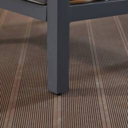 FURNITURE ONE 7 Seater Aluminium Rattan Patio Sofa Set with Rising Table in Grey - thumbnail 8