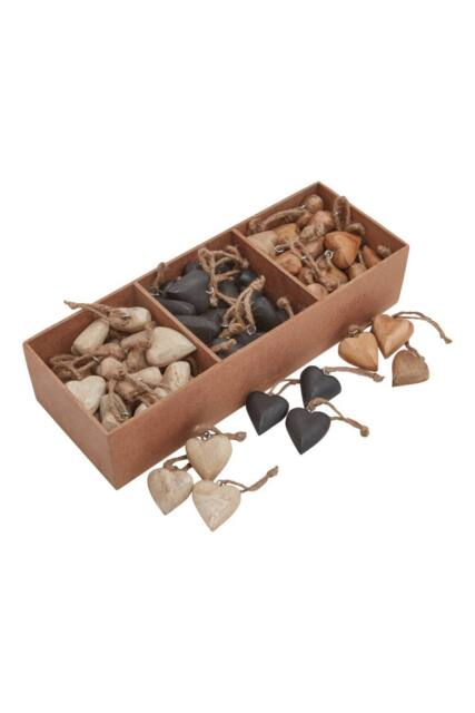 KDMD Pack of 90 Rustic Wooden Heart Hanging Decorations for Retail - image 1